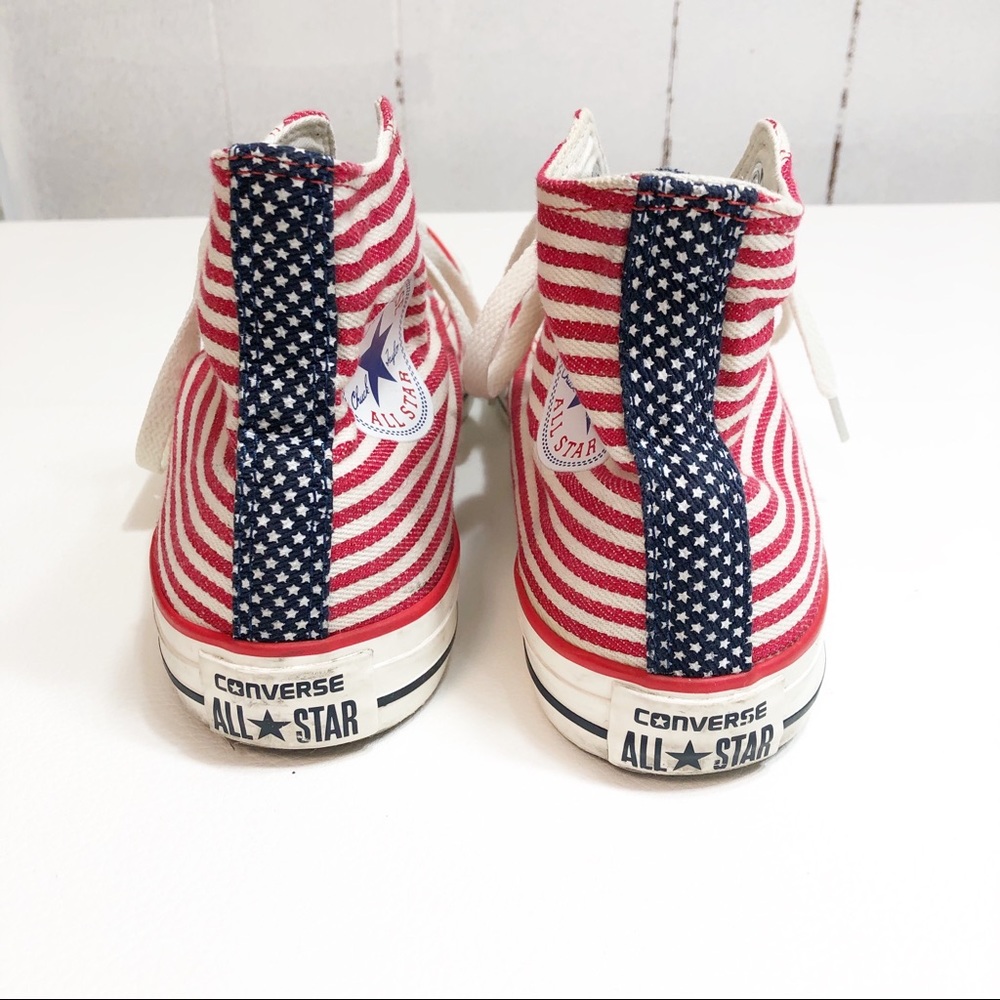 Converse Chuck Taylor All Star High Top Sneakers - Red/White/Blue - Picture 2 of 5